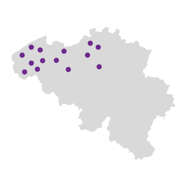 kaart met purple points